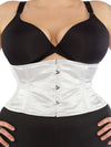 plus size underbust 301 white satin steel boned corset waist trainer for women white corset
