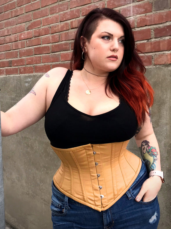Cotton Hourglass Curve Waspie Underbust Corset : CS-201