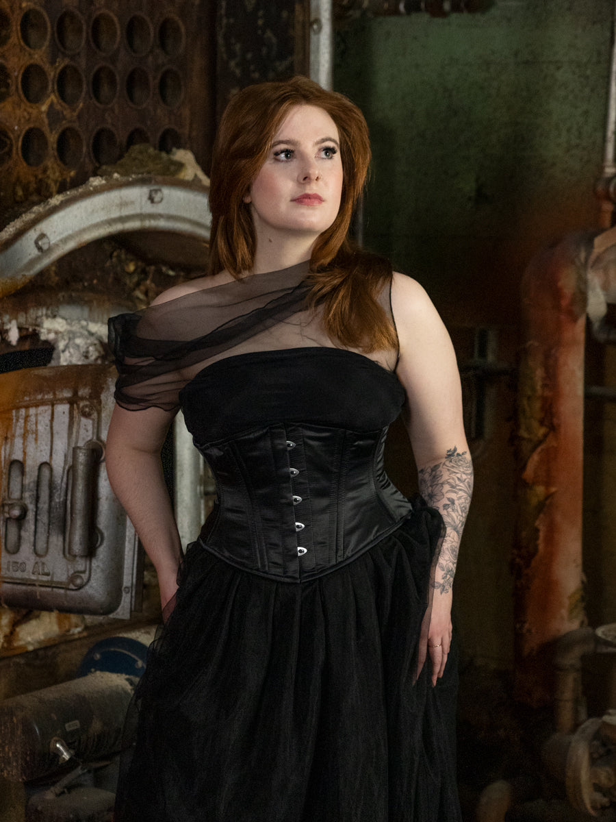 Short Satin Waspie Waist Training Corset CS-220 Short Satin Waspie Waist Training Corset CS-220
