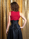 CS411 Black friday corset sale steel boned waist training corsets over sequin party dresses