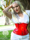Red Plus Size PVC Romantic Curve Standard Underbust Corset : CS-411