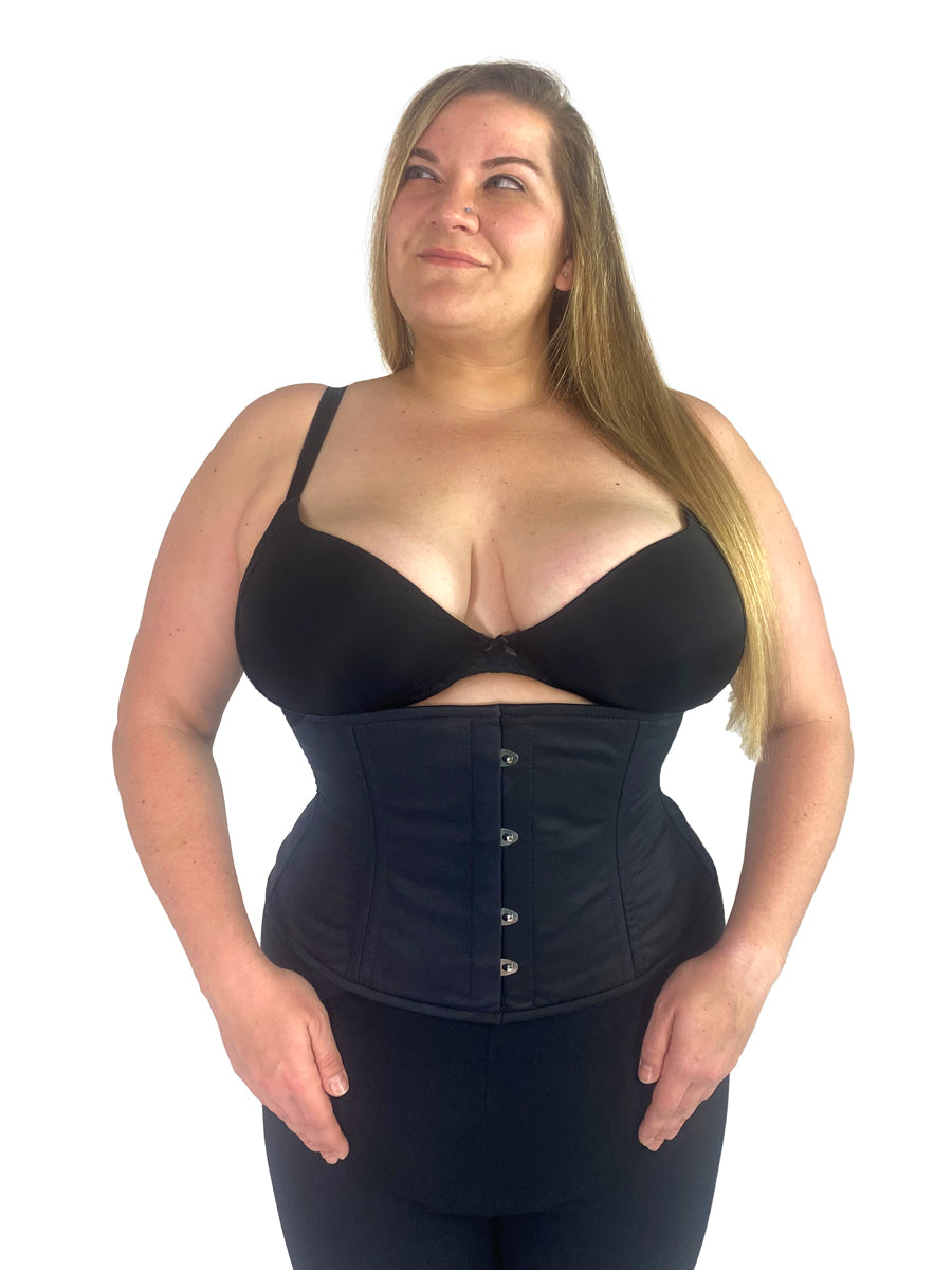 Black Cotton Underbust Plus Size Training Corset CS-411