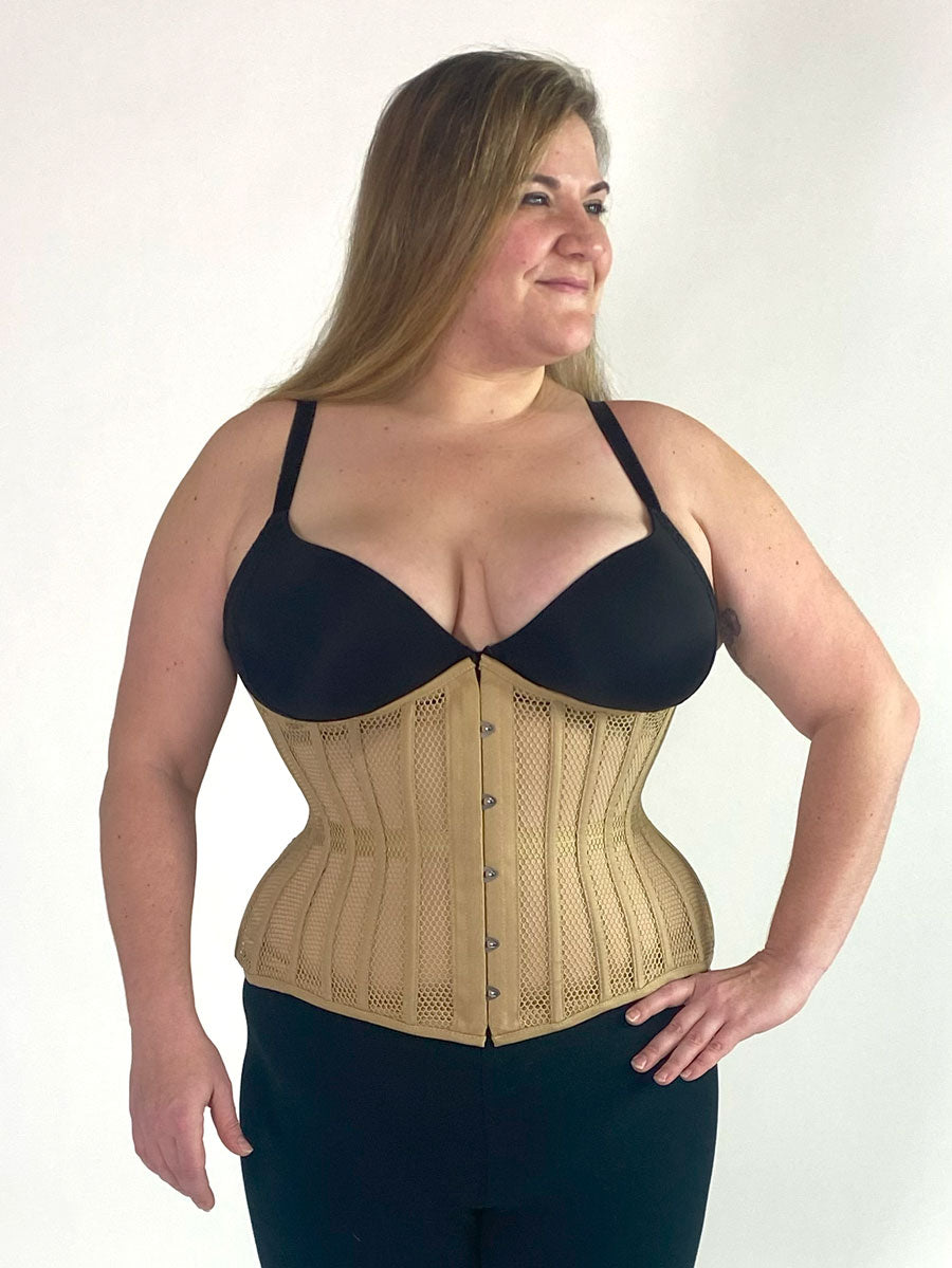 Plus Size Cotton Hourglass Curve Longline Underbust Corset : CS-426