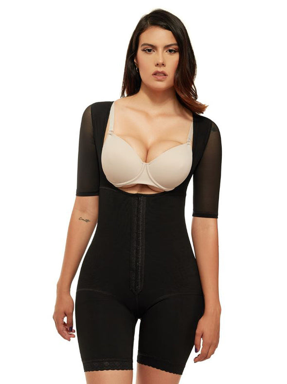 Vedette 5145 Full Body Mid Thigh Shapewear with Arm Compression