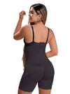 Vedette fajas Colombiana buttlifter shapewear short in mocha beige and black back view on a model