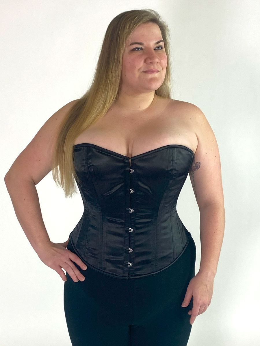 Plus Size Overbust Double Boned Satin Corset - CS-530