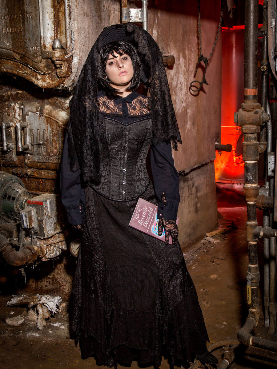 Overbust Laced Steel Boned Brocade Corset - CS-530 | Orchard Corset