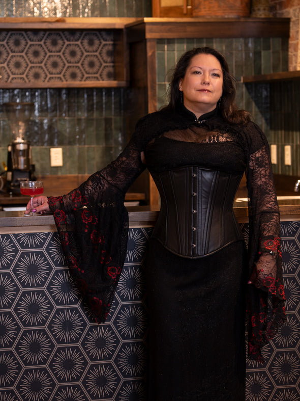 Plus Size Leather Modern Curve Longline Underbust Corset : CS-701