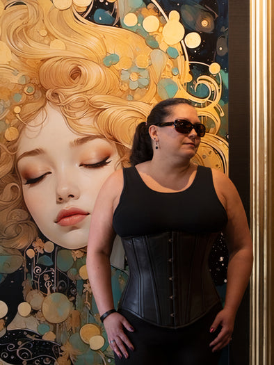 Plus Size Leather Modern Curve Longline Underbust Corset : CS-701