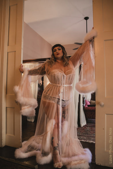 Plus Size Mesh Hourglass Curve Longline Overbust Corset : CS-511