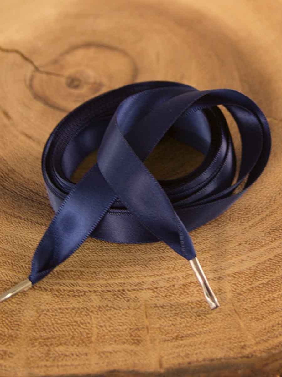  Solid Color Navy Blue Satin Ribbon, 3/8 Inches x 25