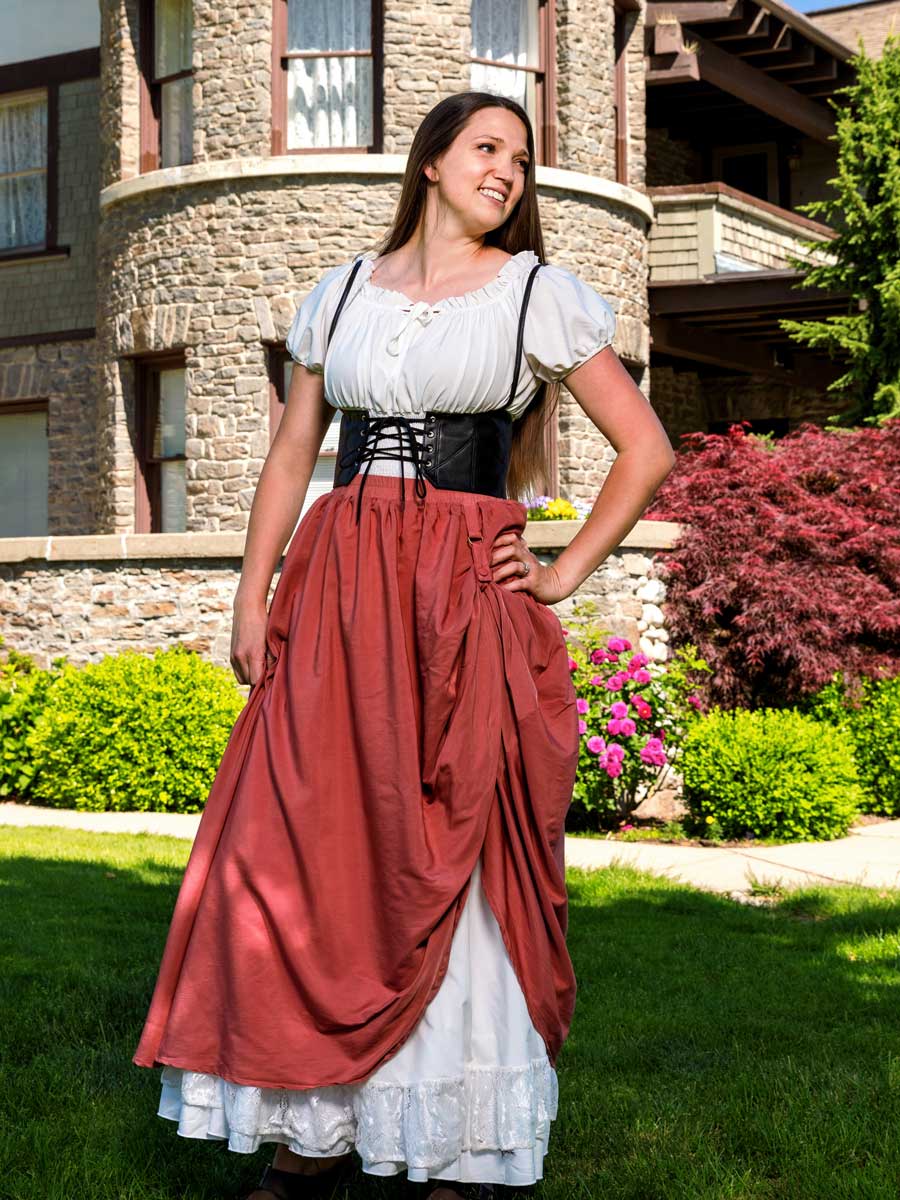 Corset Belt Wide Red Belt For Ladies Leather Front Laced Corset