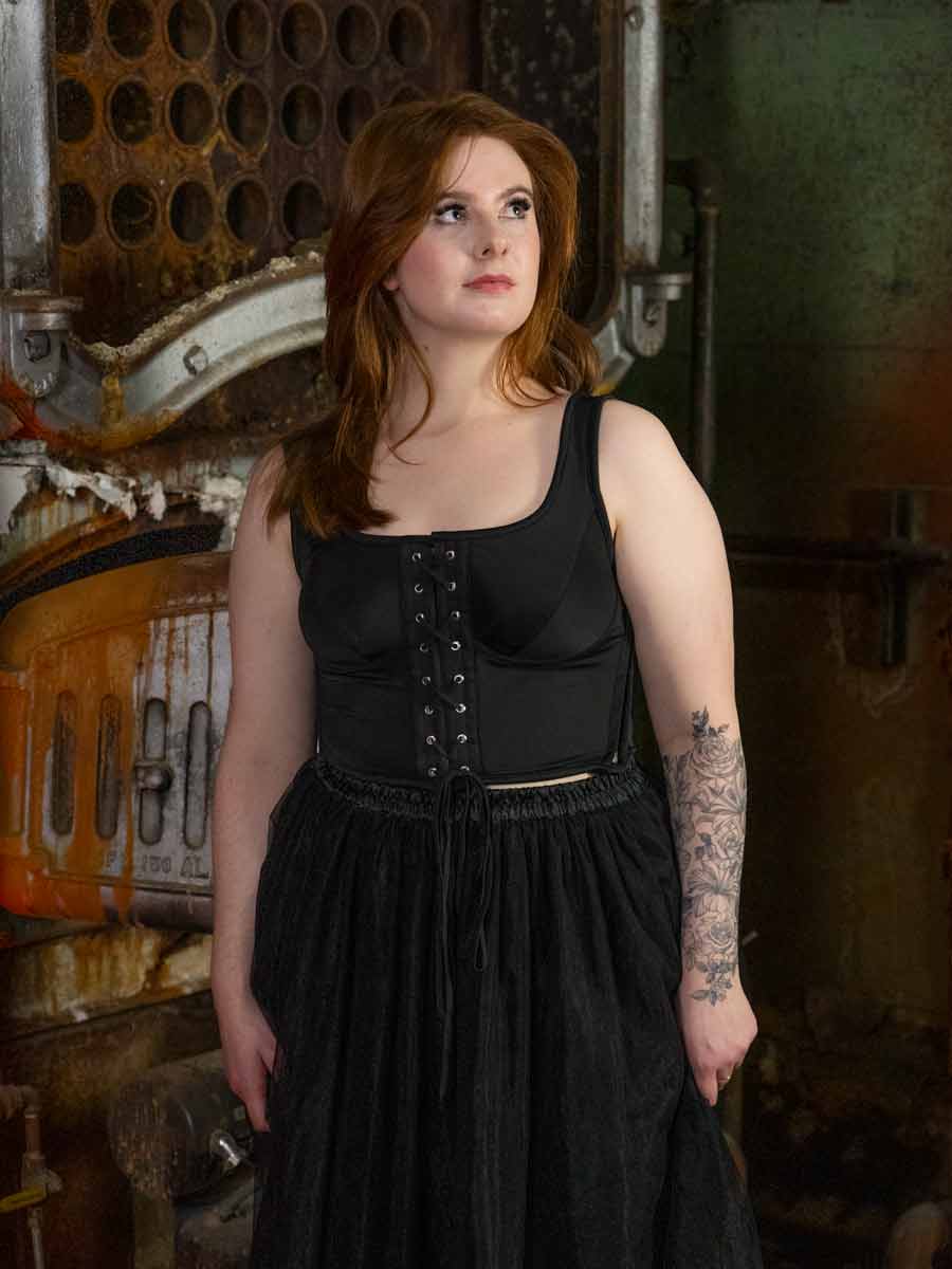 Paris Front Laced Black Corset Top | Orchard Corset Paris Front Laced Black Corset Top | Orchard Corset