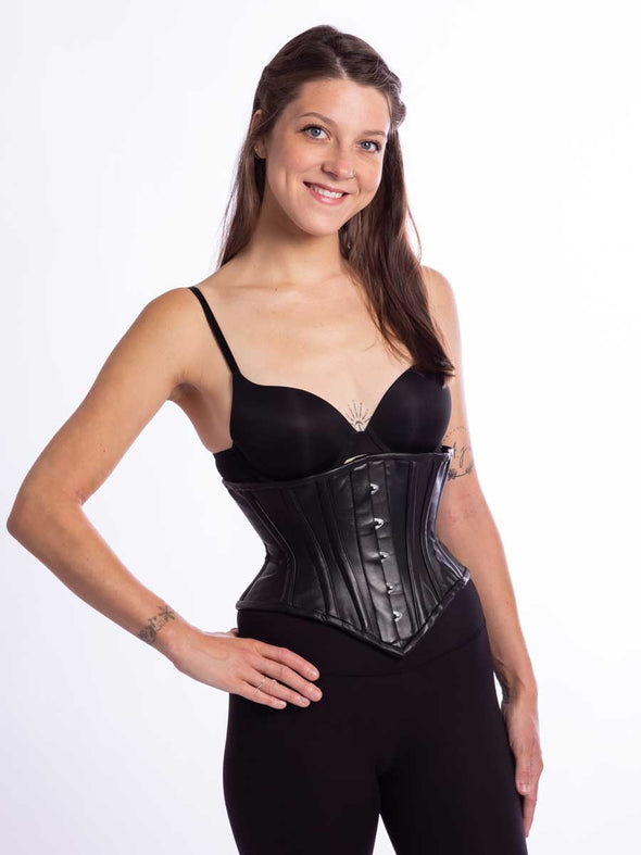 Leather Hourglass Curve Waspie Underbust Corset : CS-201