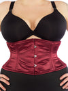 plus size underbust 301 waspie wine satin steel boned waist training corset