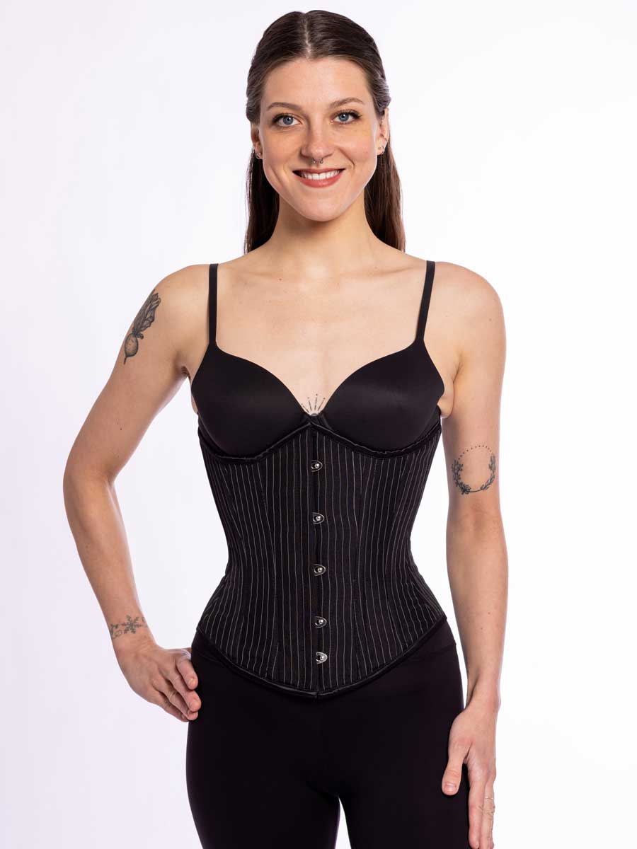 Pinstripe Waist Trainer Corset - CS-345