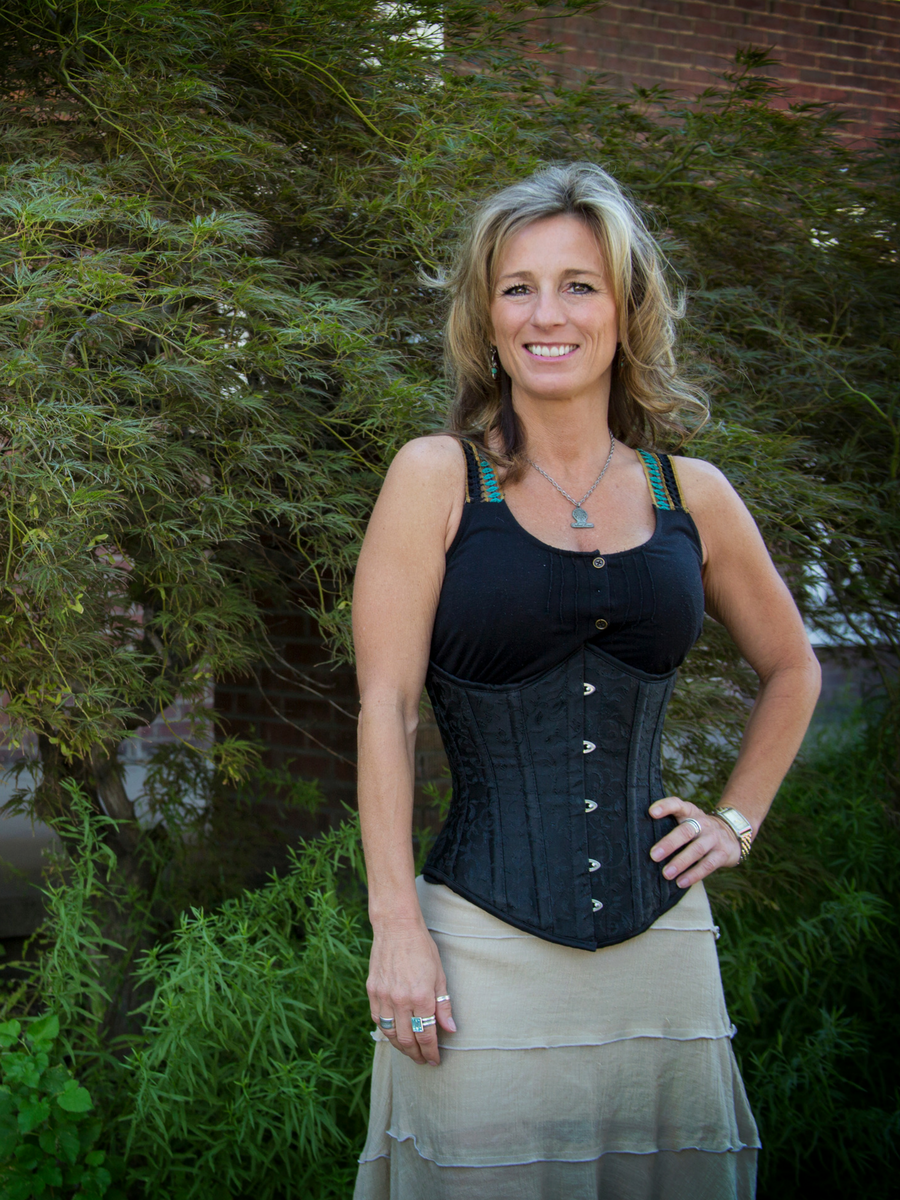 Black Brocade Boned Corset Top - CS-345 | Orchard Corset Black Brocade Boned Corset Top - CS-345 | Orchard Corset