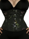 cs411 standard brocade steel boned waist training corset front view
