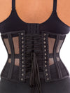 plus size 426 black mesh waist training corset back view