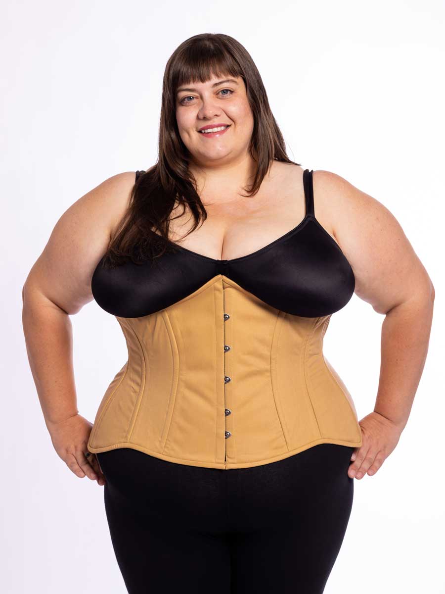 Plus Size Cotton Hourglass Curve Longline Underbust Corset : CS-426