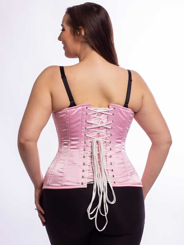 Plus Size Satin Hourglass Curve Longline Underbust Corset : CS-426