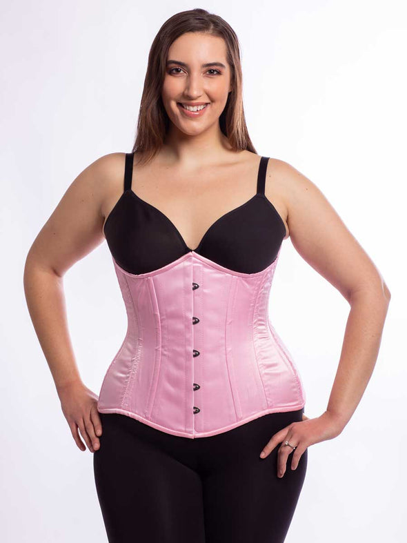 Plus Size Satin Hourglass Curve Longline Underbust Corset : CS-426