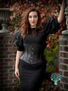 cs426 plus size leather hourglass curve standard underbust corset