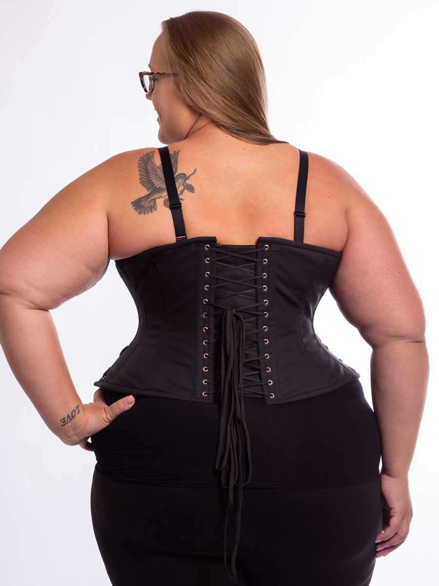 Curvy Cotton Plus Size Corset with Hip Ties - CS-426