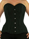 cs 511 hourglass curve plus size overbust corset top in pinstripe, waist trainer front