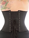 cs-530 plus sized pinstripe overbust corset, back