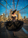 Romantic curve cs530 waist trainer corset top modeled by Rachel Ann Jensen on a bridge