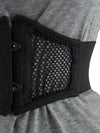 close up of 905 short mesh corset belt to show mesh texture