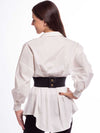 Faux Leather Laced Pattern Corset Belt-Short : CB-915Short