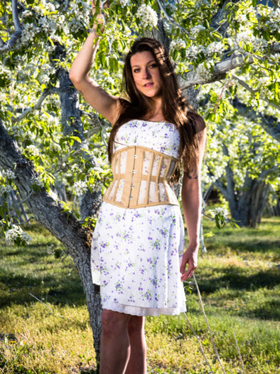 Beige Mesh Romantic Curve Standard Underbust Corset : CS-411