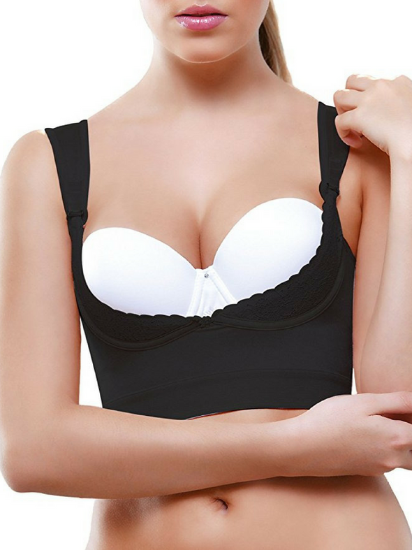 Vedette 941 Underbust Bra Booster shapewear in black for bust enhancing and back fat smoothing