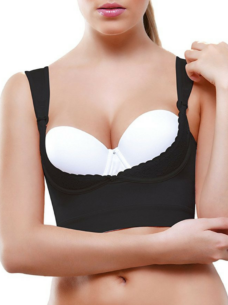 Women Shapewear,Shaping Bra,Front 3-Breasted Bra,X-Strap Back