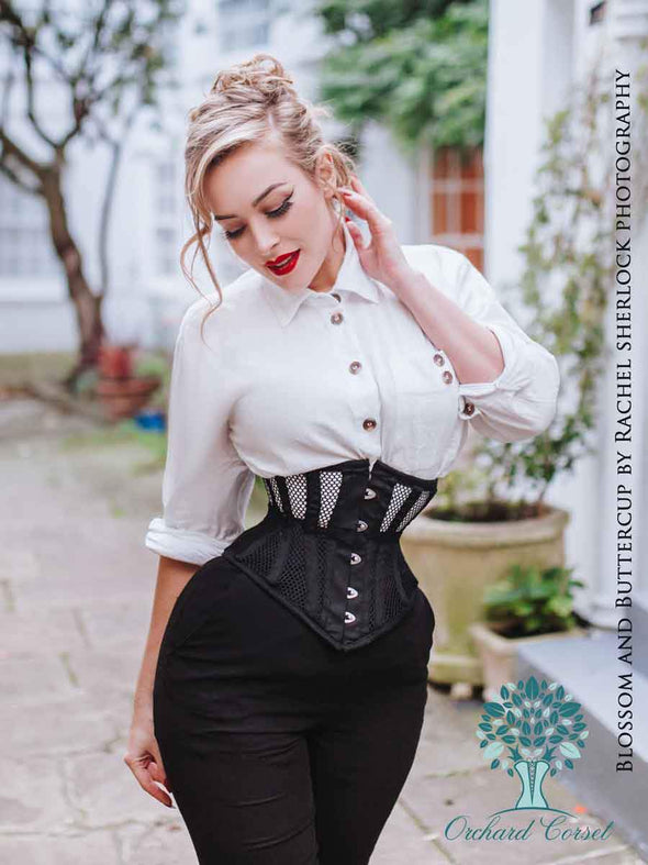 Mesh Hourglass Curve Waspie Underbust Corset : CS-201