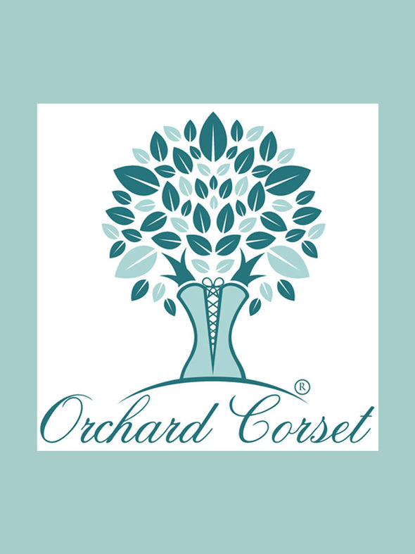 Orchard corset fan favorite trademark logo with the "corset tree" 