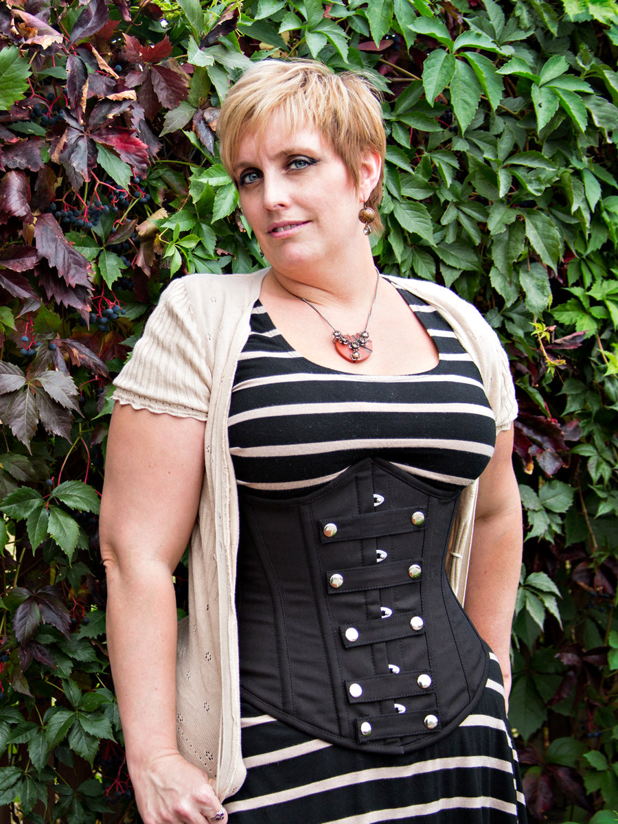 Plus Size Cotton Buckle Corset - CS-345