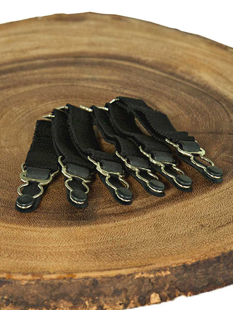 garter belt replacement straps Garter Suspenders detachable 12mm (1/2 in) metal Black Dozen (12 pieces) main image 0