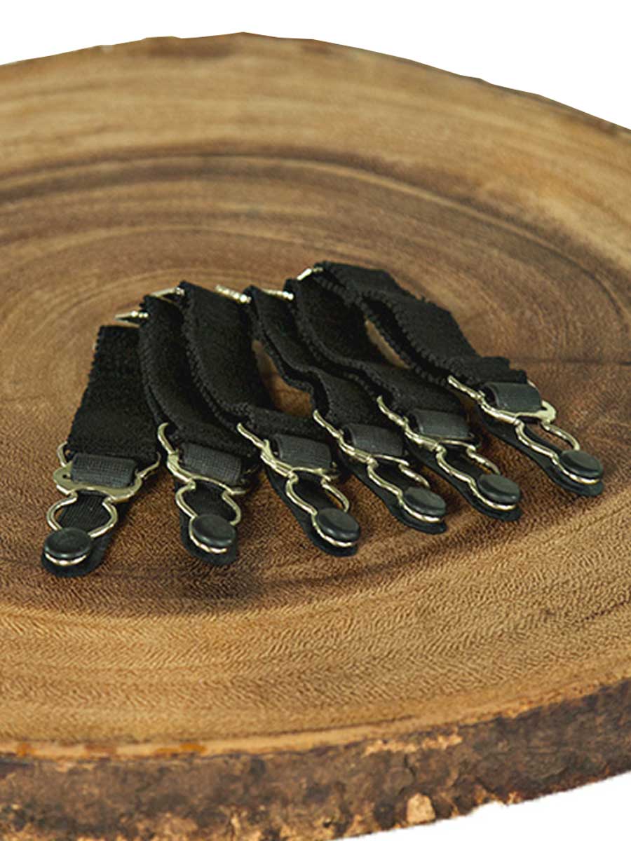 4 Inch Garter Suspenders for Corsets in Pack of 6 | Orchard Corset Black 4 Inch Garter Suspenders for Corsets in Pack of 6 | Orchard Corset Black